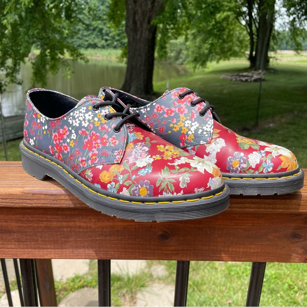 Dr Martens 1461 Floral Clash Oxford Shoes Womens 9